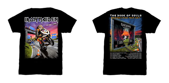Iron Maiden: Camiseta oficial da turnê no Reino Unido