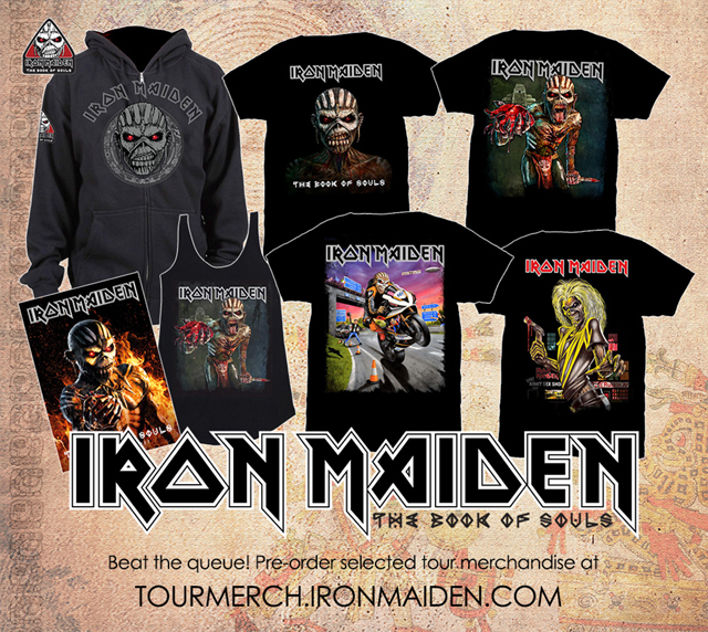 Iron Maiden: Camiseta oficial da turnê no Reino Unido