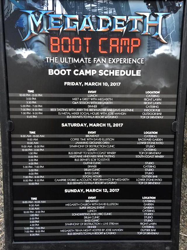 acampamento do megadeth boot camp super metal brothers